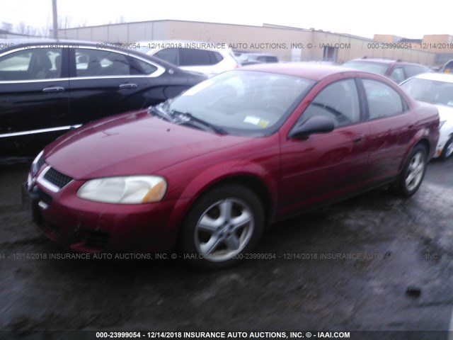 1B3EL46J24N407946 - 2004 DODGE STRATUS SXT RED photo 2