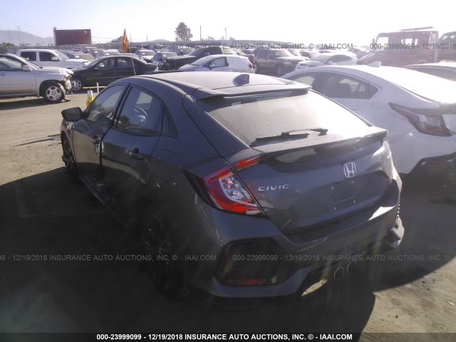 SHHFK7H49JU424587 - 2018 HONDA CIVIC SPORT 灰色 照片 3