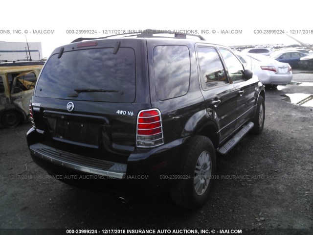 4M2YU91107KJ10722 - 2007 MERCURY MARINER LUXURY BLACK photo 4