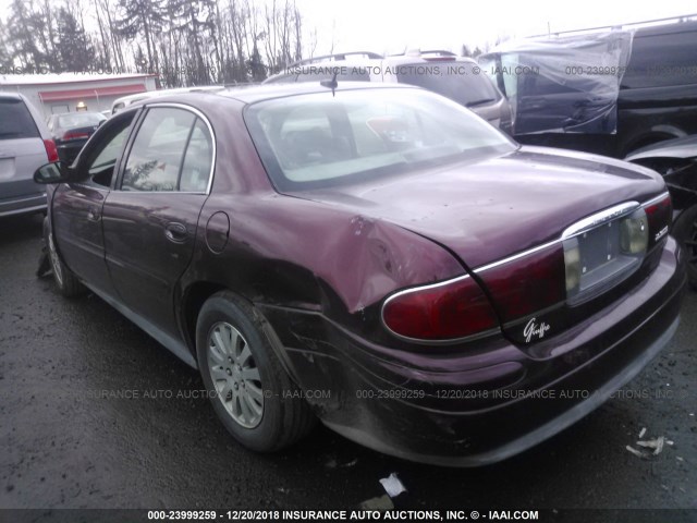 1G4HR54K65U184812 - 2005 BUICK LESABRE LIMITED MAROON photo 3