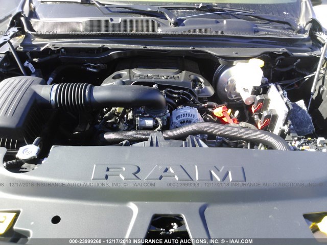 1C6SRFLT2KN528983 - 2019 RAM 1500 REBEL ნაცრისფერი ფოტო 10