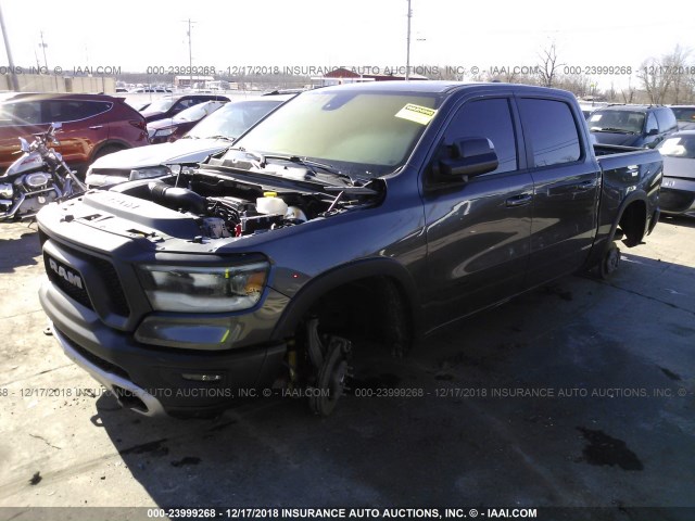 1C6SRFLT2KN528983 - 2019 RAM 1500 REBEL ნაცრისფერი ფოტო 2