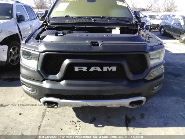 1C6SRFLT2KN528983 - 2019 RAM 1500 REBEL ნაცრისფერი ფოტო 6