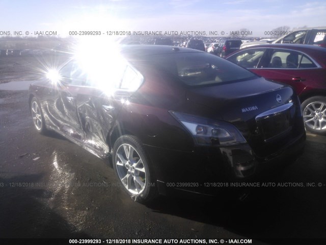 1N4AA5AP1EC438547 - 2014 NISSAN MAXIMA S/SV BURGUNDY photo 3