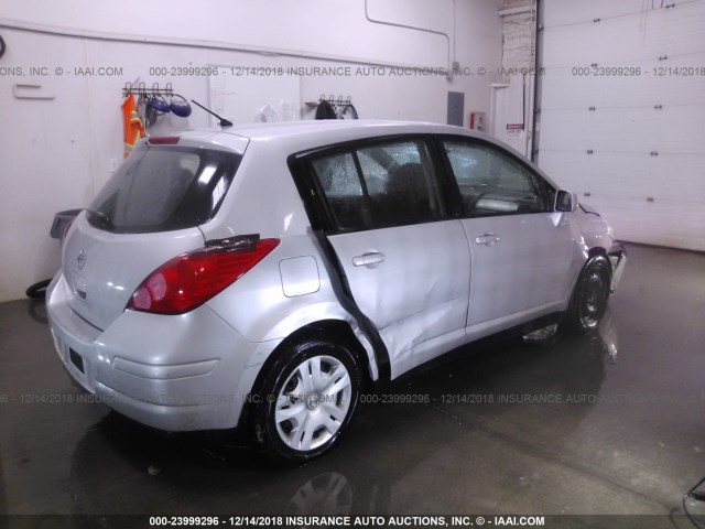 3N1BC1CP1CK241046 - 2012 NISSAN VERSA S/SL SILVER photo 4