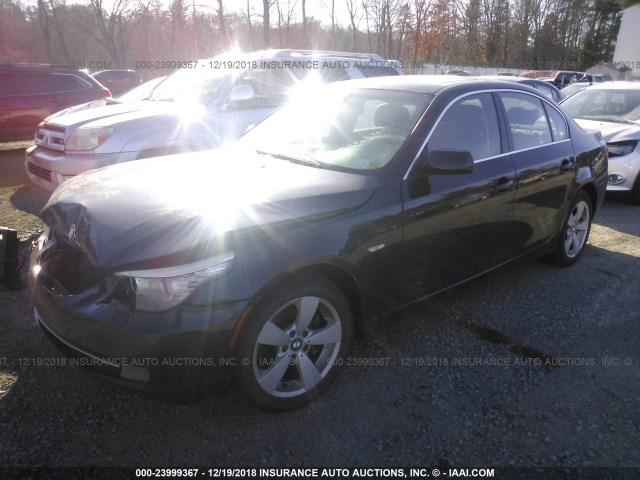 WBANV13588CZ54104 - 2008 BMW 528 XI BLACK photo 2