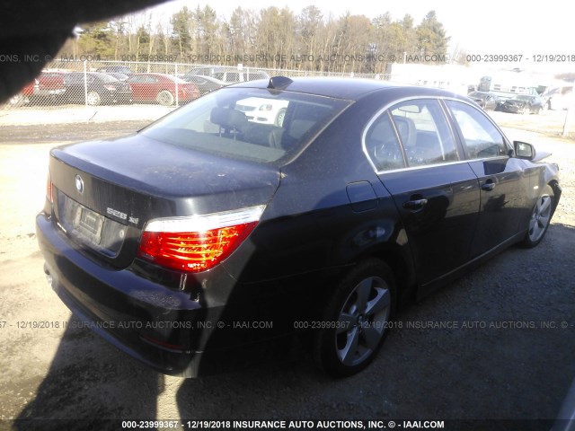 WBANV13588CZ54104 - 2008 BMW 528 XI BLACK photo 4