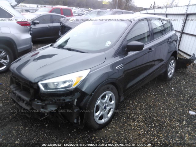 1FMCU0F79HUB12592 - 2017 FORD ESCAPE S GRAY photo 2