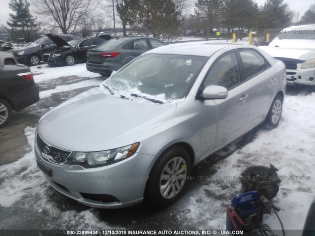 KNAFU4A23A5046591 - 2010 KIA FORTE EX SILVER photo 2