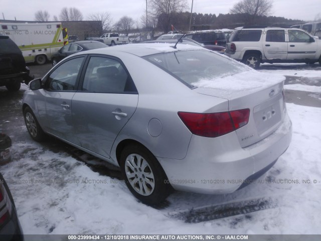 KNAFU4A23A5046591 - 2010 KIA FORTE EX SILVER photo 3