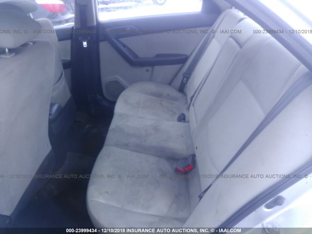 KNAFU4A23A5046591 - 2010 KIA FORTE EX SILVER photo 8