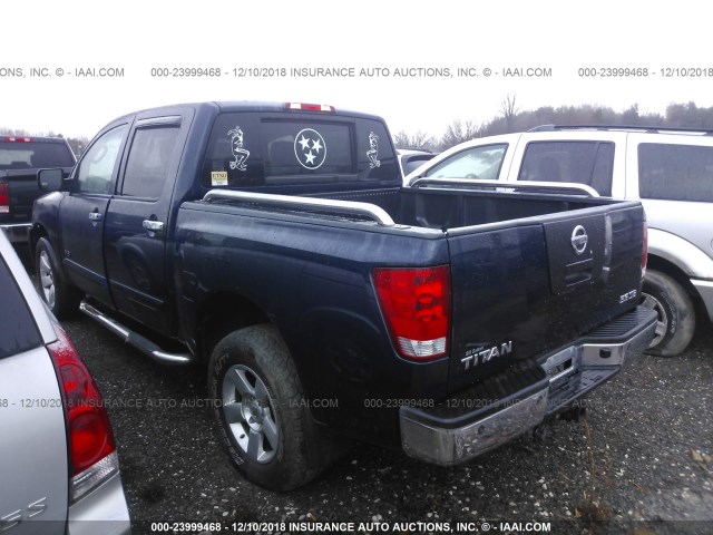 1N6BA07B07N216051 - 2007 NISSAN TITAN BLUE photo 3