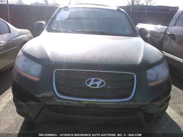 5XYZG4AG8BG035422 - 2011 HYUNDAI SANTA FE GLS BLACK photo 6