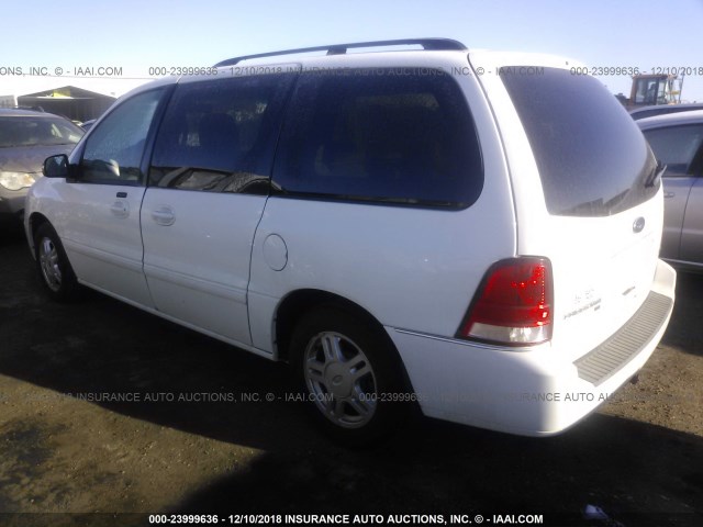 2FMZA52285BA85171 - 2005 FORD FREESTAR SEL WHITE photo 3