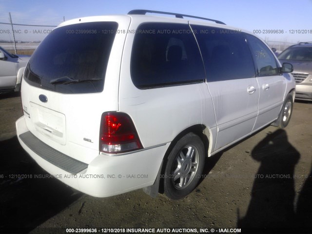 2FMZA52285BA85171 - 2005 FORD FREESTAR SEL WHITE photo 4