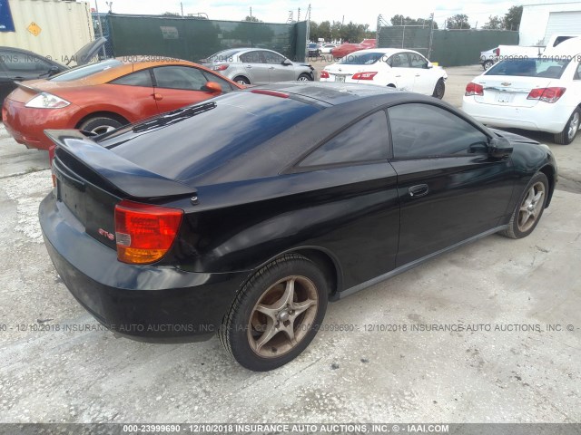 JTDDY32T110037983 - 2001 TOYOTA CELICA GT-S BLACK photo 4