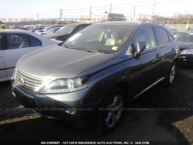 2T2BK1BA8FC261238 - 2015 LEXUS RX GRAY photo 2