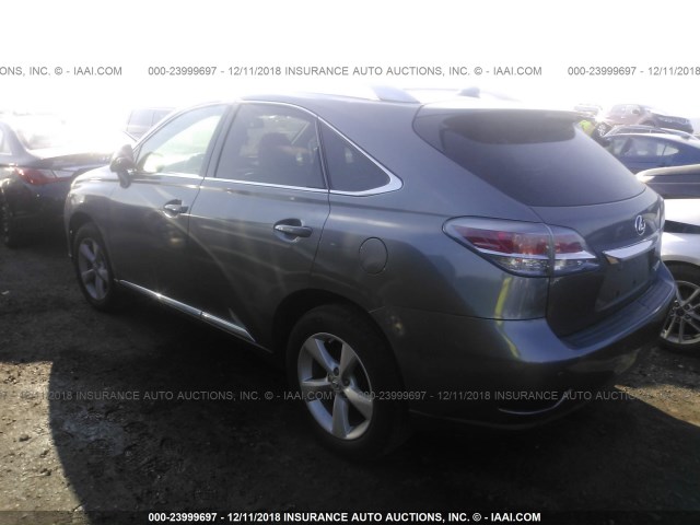 2T2BK1BA8FC261238 - 2015 LEXUS RX GRAY photo 3