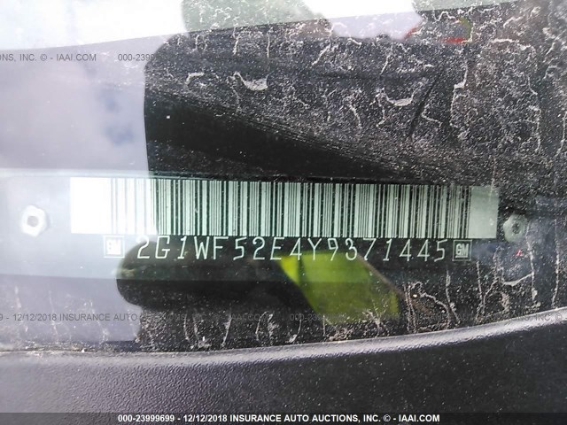 2G1WF52E4Y9371445 - 2000 CHEVROLET IMPALA GREEN photo 9