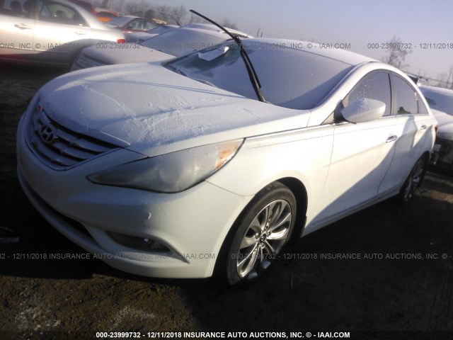 5NPEC4AB5CH497557 - 2012 HYUNDAI SONATA SE/LIMITED WHITE photo 2