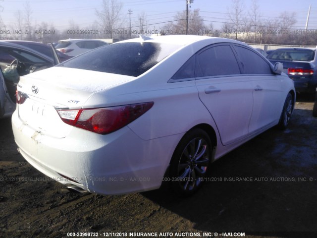 5NPEC4AB5CH497557 - 2012 HYUNDAI SONATA SE/LIMITED WHITE photo 4