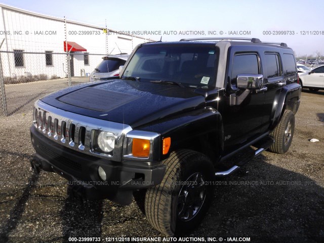 5GTDN136768106313 - 2006 HUMMER H3 BLACK photo 2