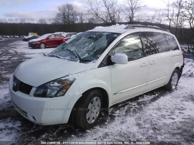 5N1BV28U66N123712 - 2006 NISSAN QUEST S/SE/SL WHITE photo 2