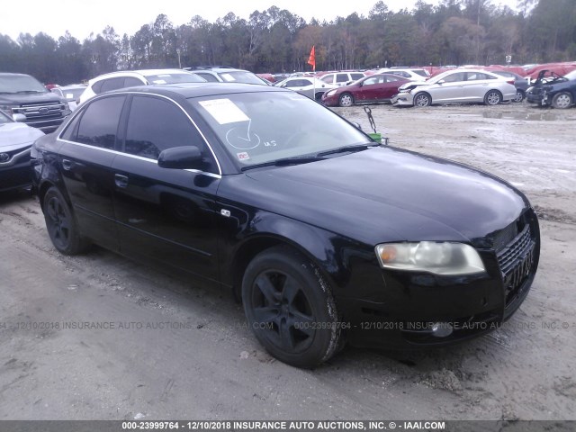 WAUAF78E76A093742 - 2006 AUDI A4 2/TURBO BLACK photo 1