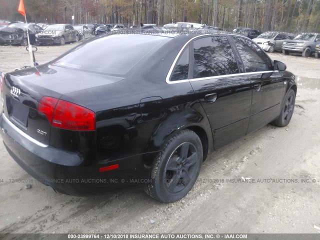 WAUAF78E76A093742 - 2006 AUDI A4 2/TURBO BLACK photo 4