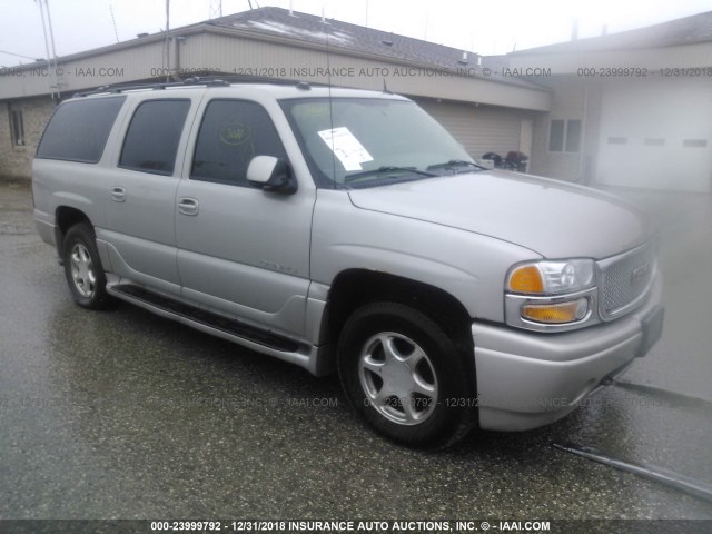 1GKFK66U95J145612 - 2005 GMC YUKON XL DENALI SILVER photo 1