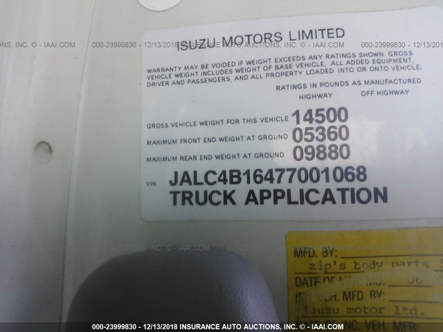 JALC4B16477001068 - 2007 ISUZU NPR Unknown photo 9