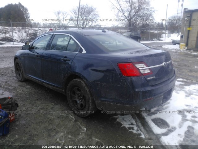 1FAHP2MKXEG129809 - 2014 FORD TAURUS POLICE INTERCEPTOR BLUE photo 3