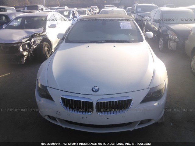 WBAEK73405B323710 - 2005 BMW 645 CI AUTOMATIC WHITE photo 6