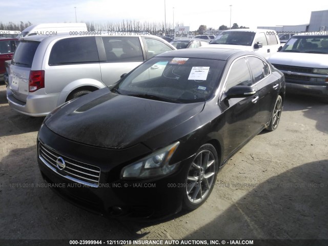 1N4AA5AP3BC844213 - 2011 NISSAN MAXIMA S/SV BLACK photo 2