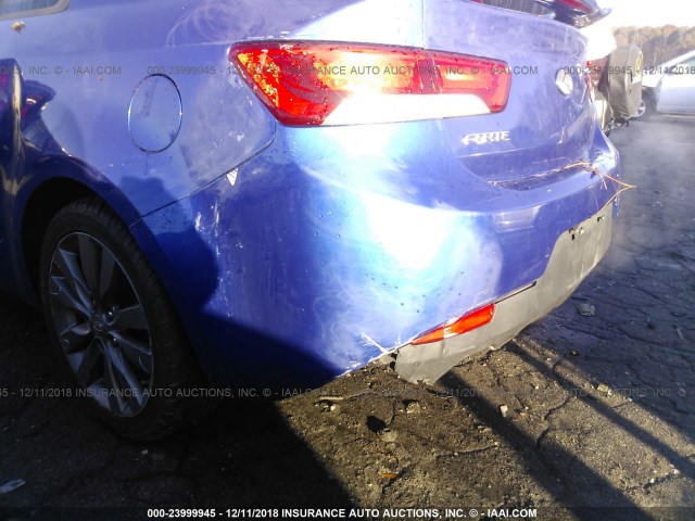 KNAFW6A35C5505234 - 2012 KIA FORTE SX BLUE photo 6