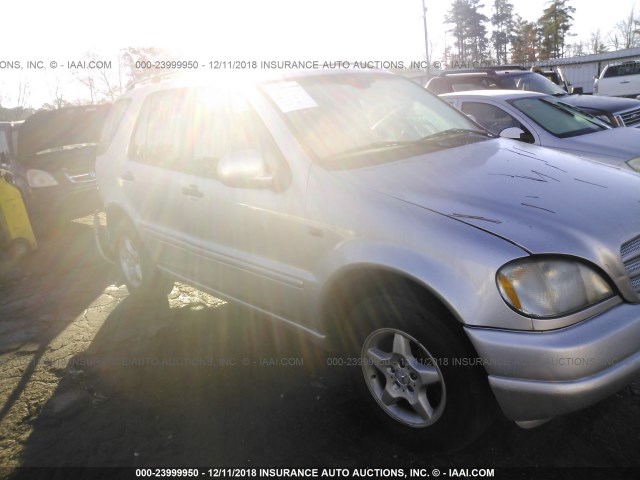 4JGAB54E11A249822 - 2001 MERCEDES-BENZ ML 320 SILVER photo 1