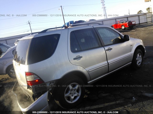 4JGAB54E11A249822 - 2001 MERCEDES-BENZ ML 320 SILVER photo 4