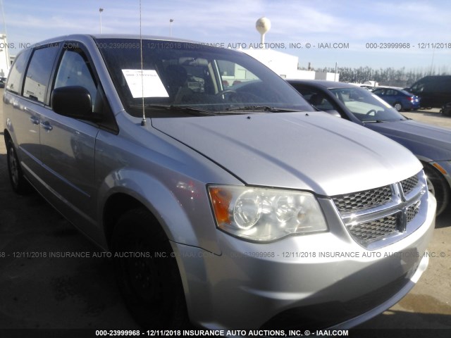 2C4RDGBG1CR232051 - 2012 DODGE GRAND CARAVAN SE SILVER photo 1