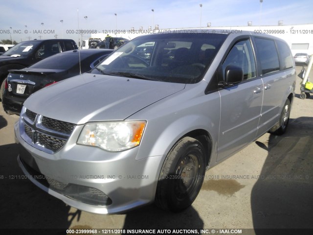 2C4RDGBG1CR232051 - 2012 DODGE GRAND CARAVAN SE SILVER photo 2