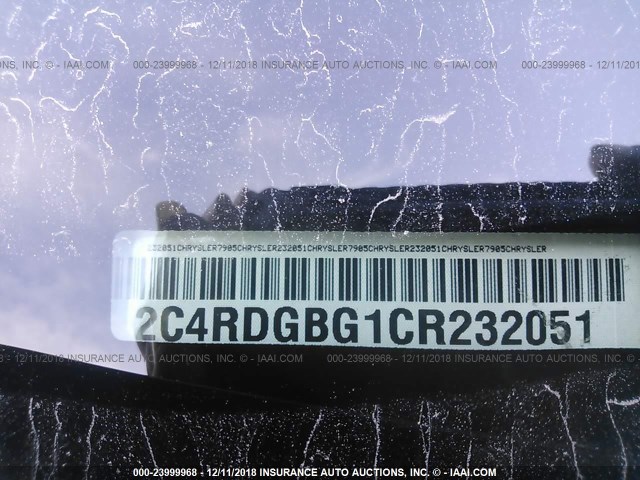 2C4RDGBG1CR232051 - 2012 DODGE GRAND CARAVAN SE SILVER photo 9