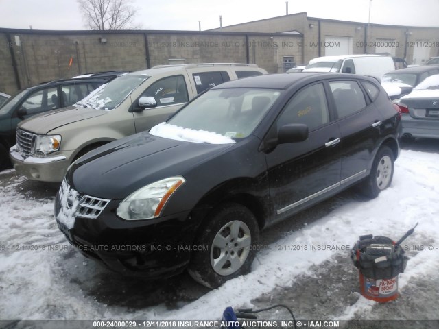 JN8AS5MV8CW705328 - 2012 NISSAN ROGUE S/SV BLACK photo 2