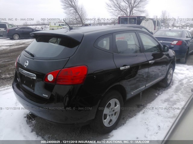 JN8AS5MV8CW705328 - 2012 NISSAN ROGUE S/SV BLACK photo 4