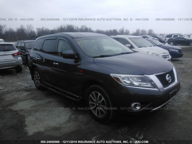 5N1AR2MM6DC673071 - 2013 NISSAN PATHFINDER S/SV/SL/PLATINUM BLUE photo 1