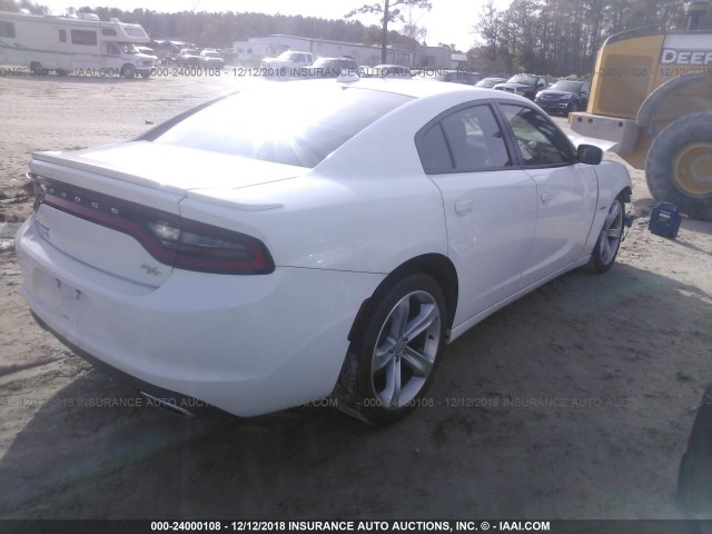 2C3CDXCT3GH246387 - 2016 DODGE CHARGER R/T WHITE photo 4