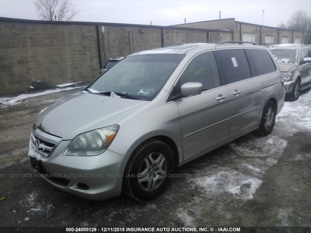 5FNRL38606B431067 - 2006 HONDA ODYSSEY EXL SILVER photo 2