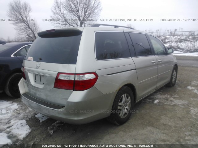 5FNRL38606B431067 - 2006 HONDA ODYSSEY EXL SILVER photo 4