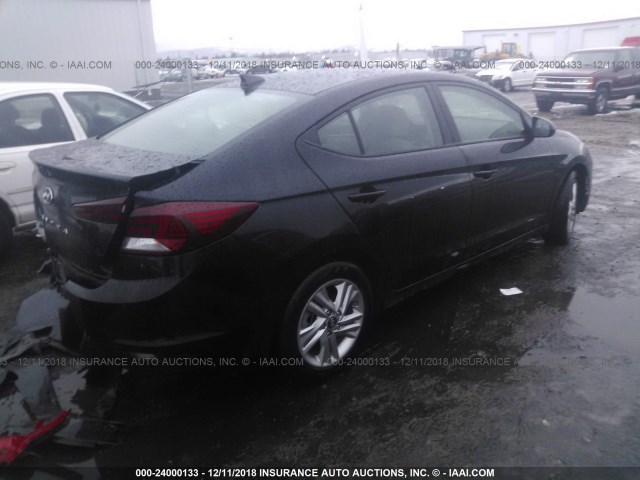 KMHD84LF4KU730258 - 2019 HYUNDAI ELANTRA SEL/VALUE/LIMITED BLACK photo 4