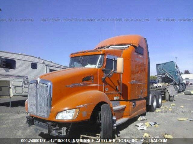 1XKAD49X1CJ302366 - 2012 KENWORTH T660 ORANGE photo 2