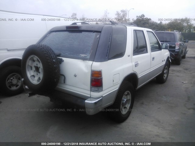 4S2CG58V9S4336610 - 1995 ISUZU RODEO S/LS WHITE photo 4