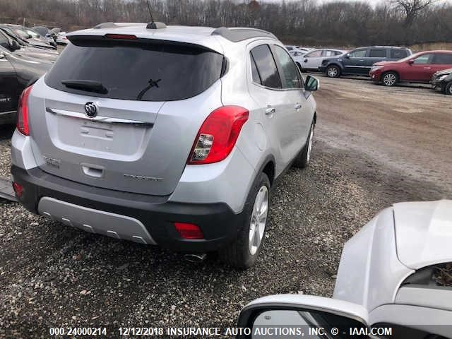 KL4CJBSB8FB180100 - 2015 BUICK ENCORE SILVER photo 4